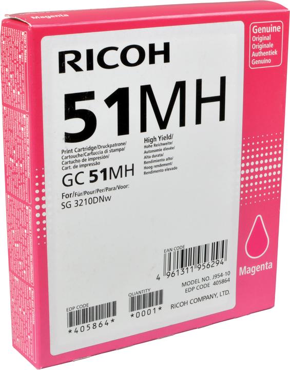Actual product image RICOH GC 51MH - high yield - magenta - original - ink cartridge - for SG 3210DNw (4058 (M)