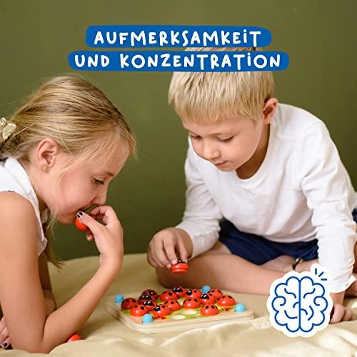 Actual product image Activity Board Wooden Memory Game for Children Ages with 10 Funny Patterns - Educational
