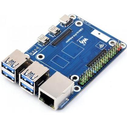 WaveShare Adapter for Compute Module 4 to Raspberry Pi 4B format, Scheda + Kit di sviluppo
