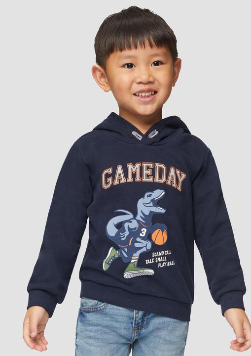 Image du produit S.Oliver Sweatshirt Kapuzen-Sweatshirt mit gummiertem Print (92)