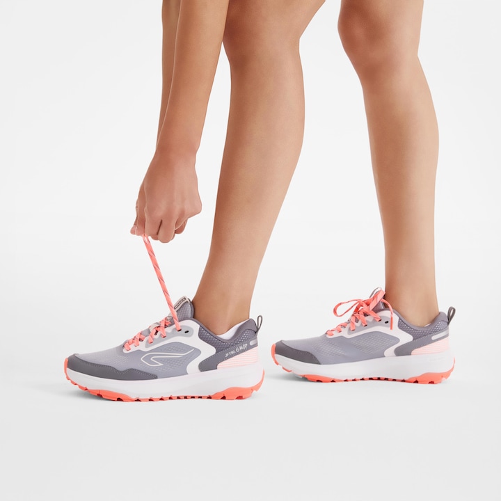 Actual product image Kalenji Trailrunningschuhe Damen - JogFlow 190 Grip dunkelgrau/pink (41)