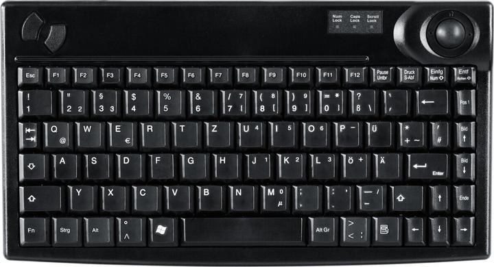 Actual product image Active Key Keyboard Compact industry with integrated trackball (Eng. Int., Cable)