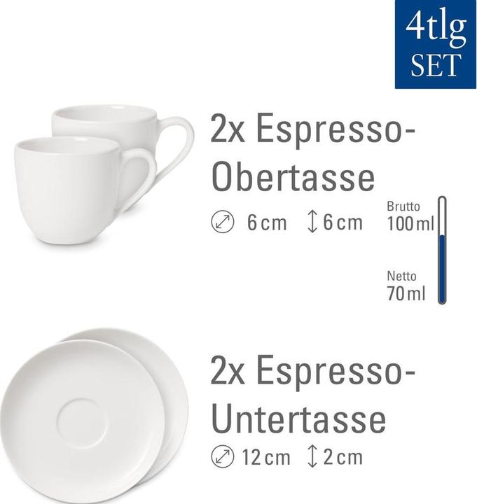 Produktbild Villeroy & Boch Espresso Set 2 Pers. For Me (100 ml, 2x)