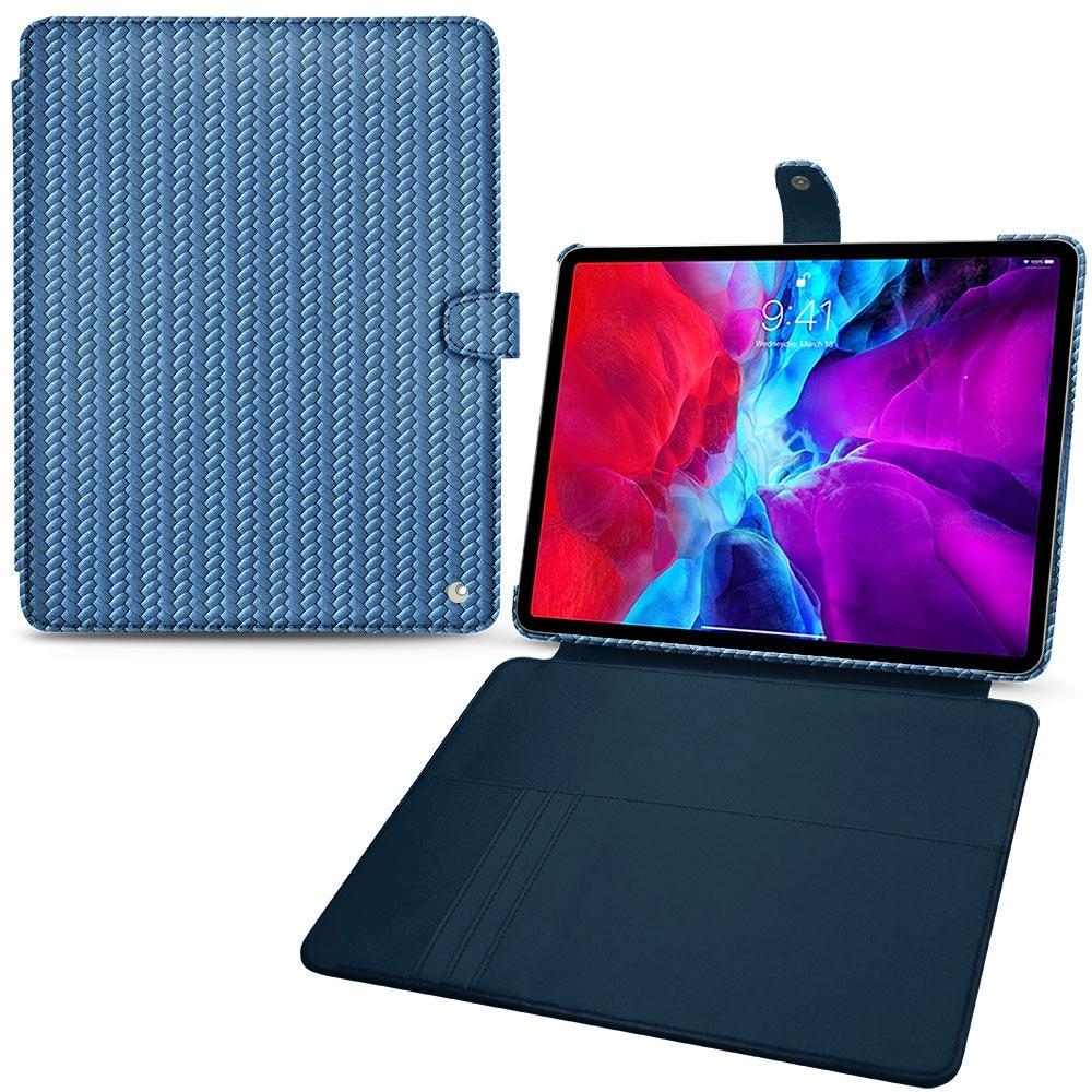 Noreve Lederschutzhülle Wallet (iPad Pro 12.9 2020 (4. Gen)), Tablet Hülle, Blau