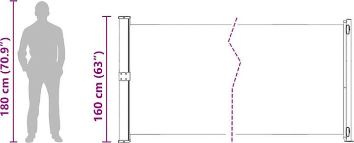 Produktbild vidaXL Seitenmarkise (6 m)
