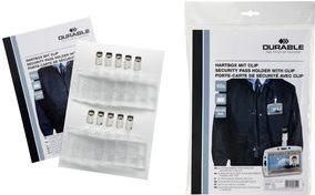 Produktbild Durable Namensschilder Hartbox, mit Clip, 54 x 85 mm