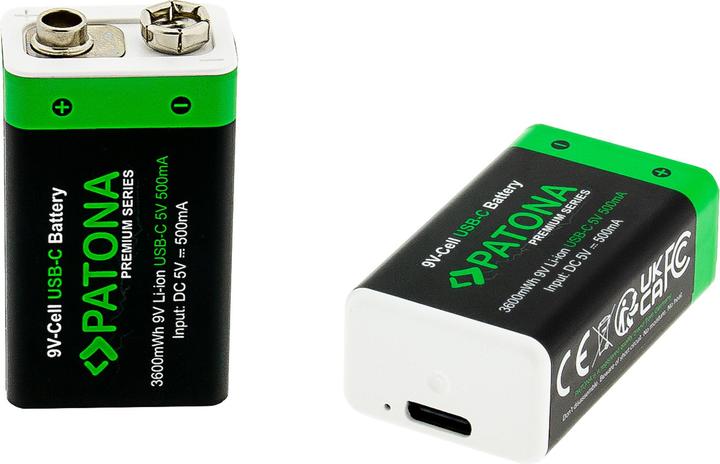 Produktbild Patona Premium Series (2 Stk., 9V Block, 400 mAh)