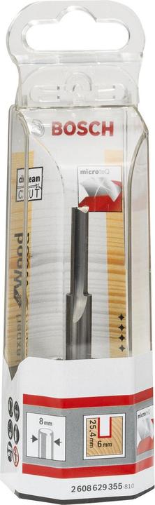 Produktbild Bosch Professional Zubehör Nutfräser Expert for Wood, Voll-Carbide, 8 mm, D1 6 mm, L 25,4 mm, G 76 mm