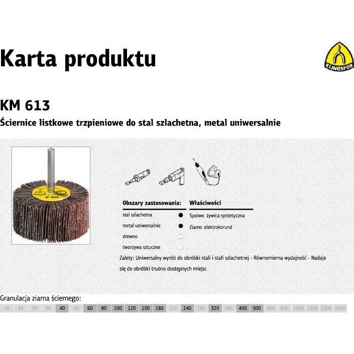 Thumbnail - Klingspor, Schleifmittel, KM 613 - Schleifmopstifte 25 x 15 x 6 mm (80)