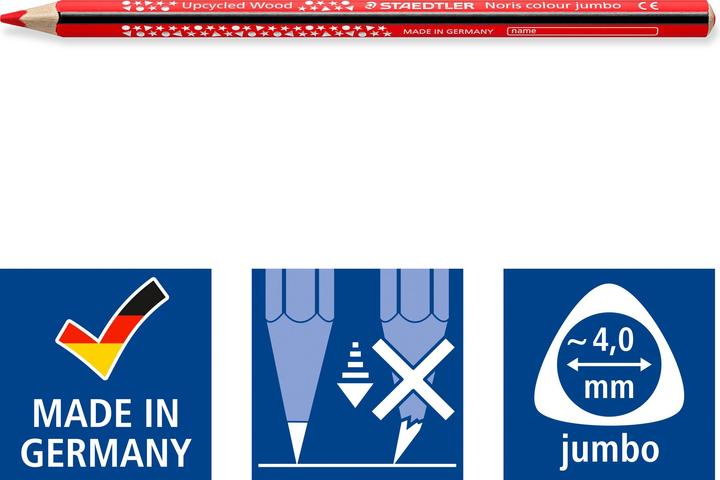 Produktbild Staedtler Buntstifte Noris colour jumbo Upcycled Wood 12er (Multi, 12 x)
