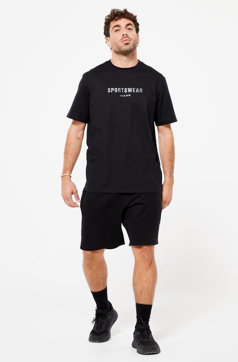 Produktbild Domyos T-Shirt Herren - Essentials 500 bedruckt schwarz (3XL)