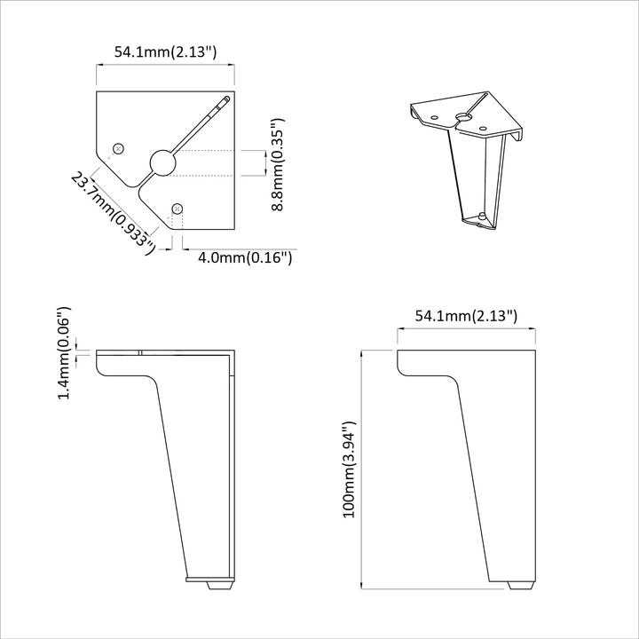 Produktbild vidaXL Eisenfuss