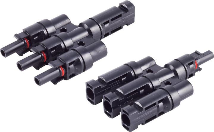 Shiverpeaks S/CONN maximum connectivity PV4 T-adapter set, 3/1, IP68, 1.5kV, black (Solar connector)