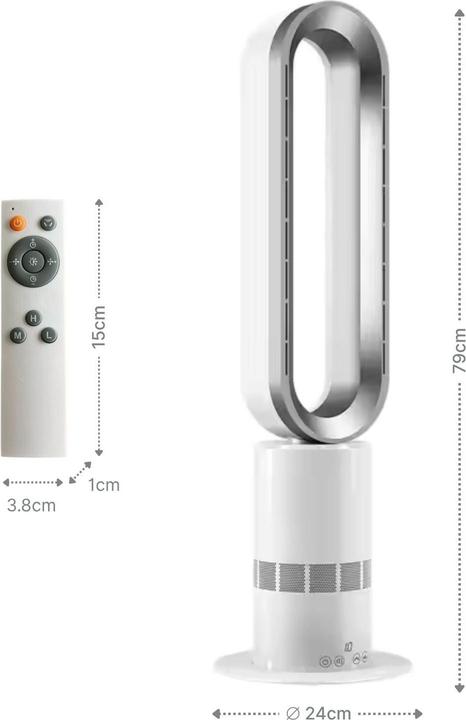 Image du produit Hermex Turmventilator Hot & Cool Standventilator Standheizer Säulenventilator (40 dB)