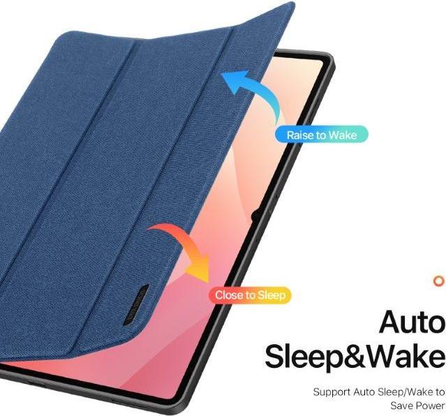 Actual product image Samsung Galaxy Tab S11 Ultra - Ducis Domo Series, stand-up flip case, blue (Samsung Galaxy Tab S11 Ultra)