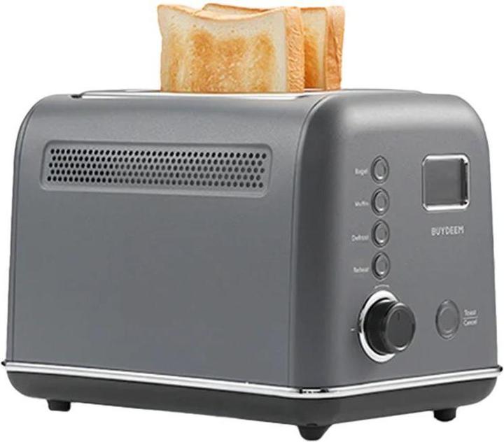 Productafbeelding Buydeem Toster 2 Slice Automatic Metalen Broodrooster, model DT730E, kleur Inktgrijs, EU
