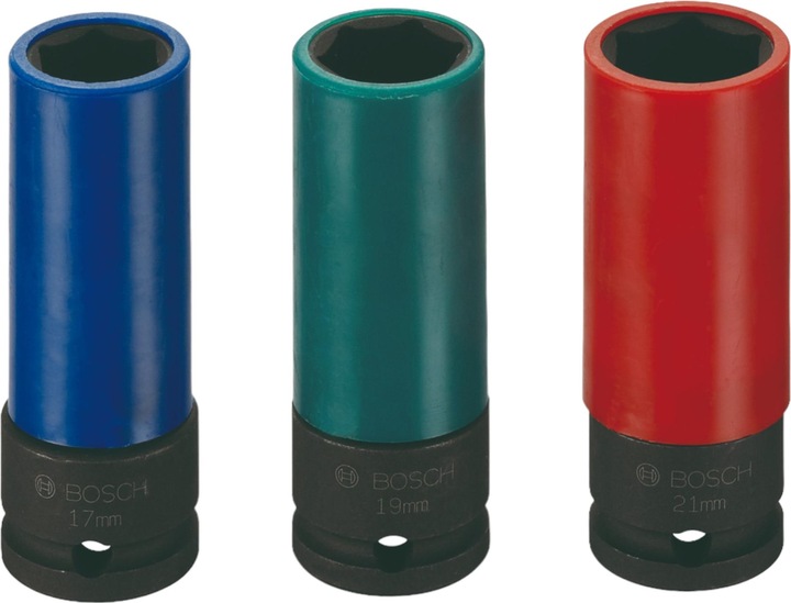 Produktbild Bosch Professional Zubehör Steckschlüssel-Set, 3-tlg., 17/19/21 mm (17 mm, 21 mm, 19 mm)