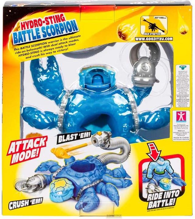 Actual product image Moose Heroes of Goo Jit Zu Meteor Madness Dehnbare Figur Battle Scorpion Hydro Sting 22 cm