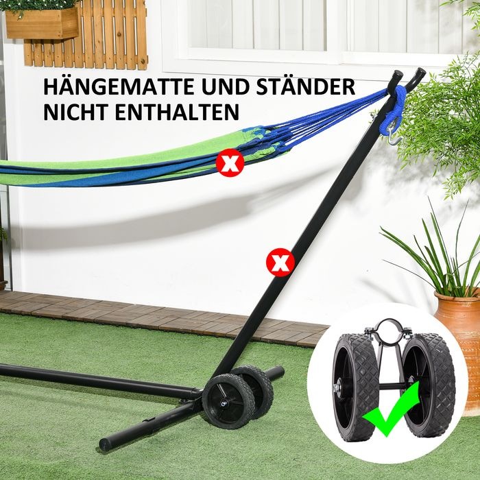 Image du produit Swisshandel24 Kit de roue pour hamac résistant aux intempéries, portable Roue universelle pour pied de hamac