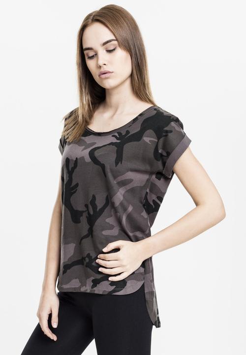 Actual product image Urban Classics Ladies Camo Back Shaped Tee (XL)