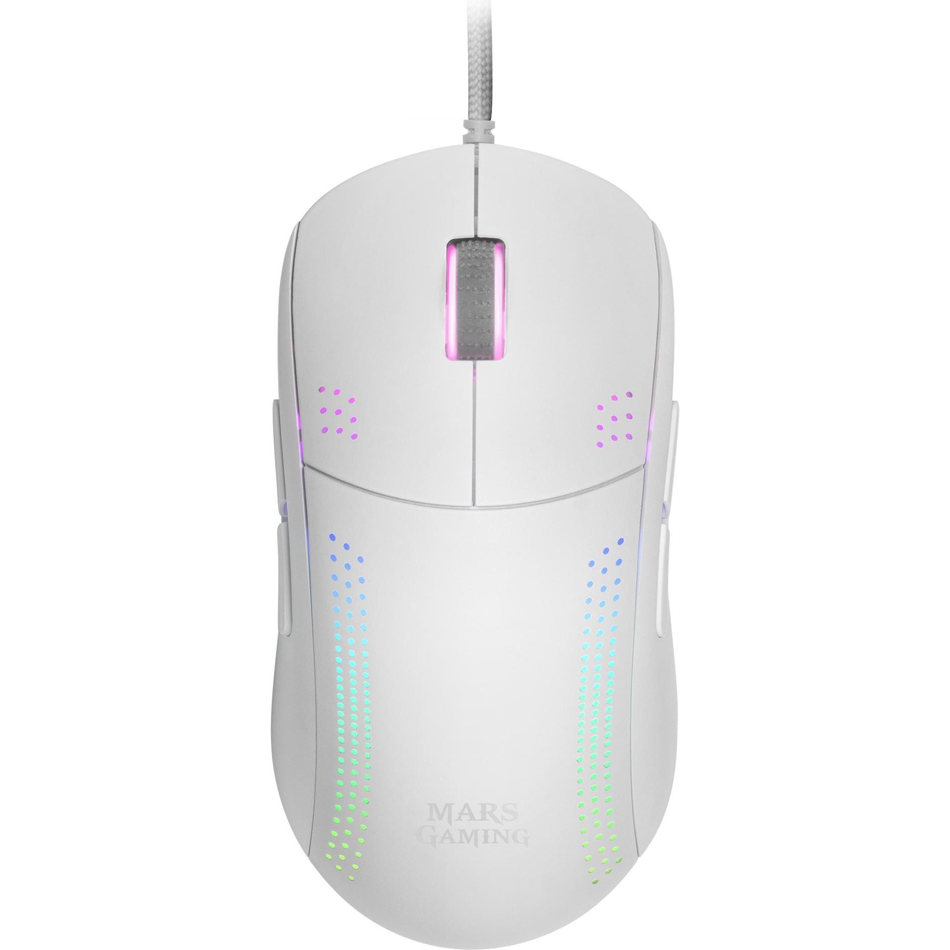 Thumbnail - Mars Gaming Souris Filaire Gamer Mmpro RGB (Blanc) (Kabelgebunden), Maus, Weiss