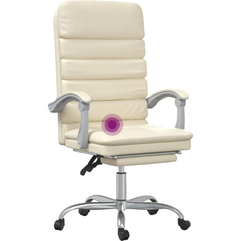 Vidaxl Beige Bürostuhl, Massage-Bürostuhl (46.50 - 56 Cm)