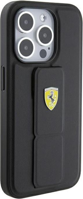 Actual product image Ferrari FEHCP15LGSPSIK iPhone 15 Pro 6.1" czarny/black hardcase Grip Stand (Apple iPhone 15 Pro)