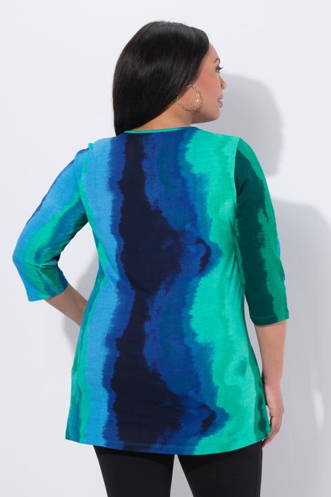 Actual product image Ulla Popken Batik Wave Knit Tunic (68)