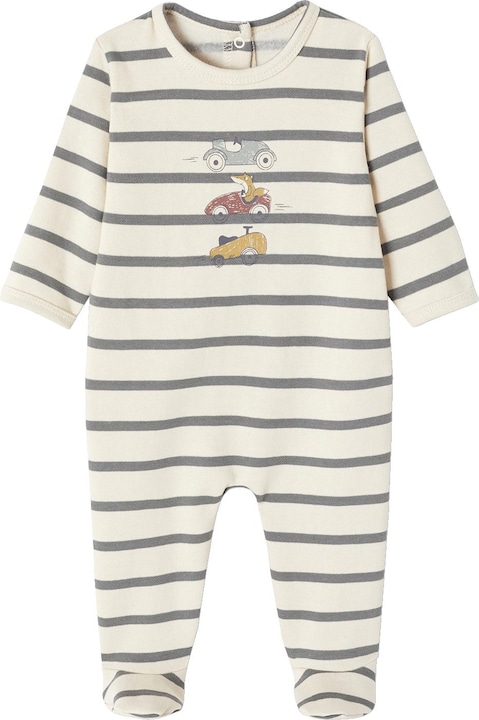 Immagine prodotto Vertbaudet Jungen Baby Strampler mit Streifen und Autos Oeko-Tex (62)