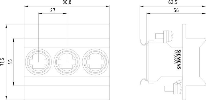 Produktbild Siemens NeozedEBSicherungssockel 3p. 5SG5 (63 A)
