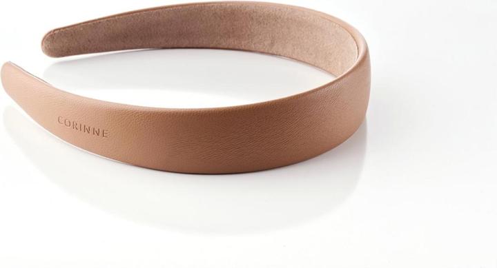 Image du produit Corinne World - Leather Diadem Wide Plain Camel