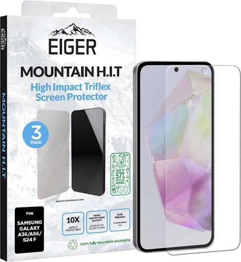 Image du produit Eiger Display-Folie (3er-Pack) Mountain H.I.T Clear (3 pièce(s), Samsung Galaxy A56, Samsung Galaxy A36)