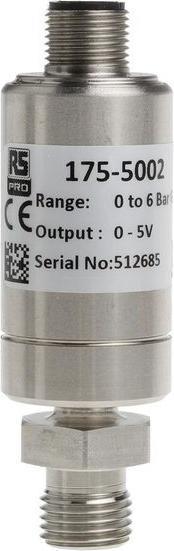 Produktbild RS PRO Pressure Transmitter 0-6barG 0-5V M12 4-