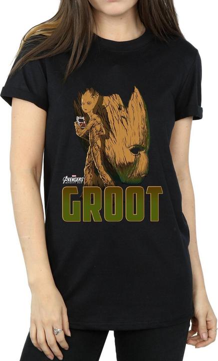 Produktbild Avengers Infinity War Groot Charakter Baumwolle Boyfriend TShirt (S)