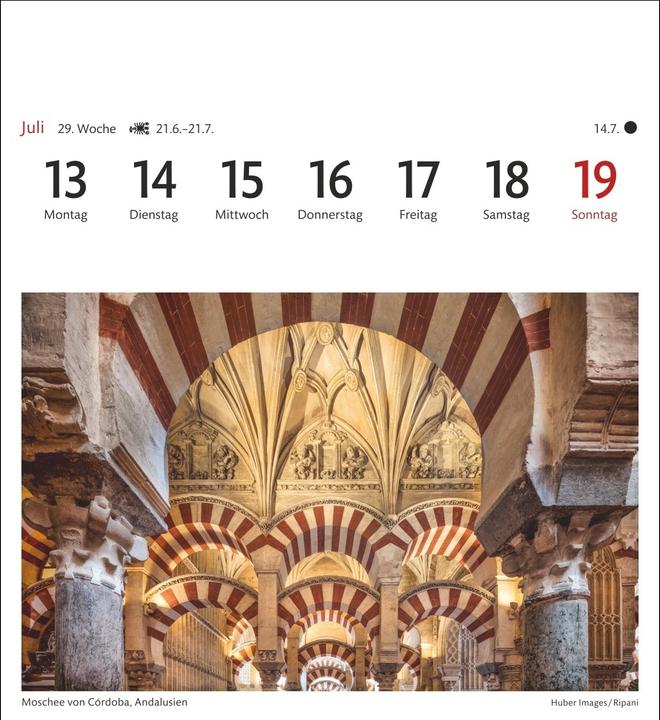 Produktbild Harenberg Spanien Sehnsuchtskalender 2026 - Wochenkalender mit 53 Postkarten