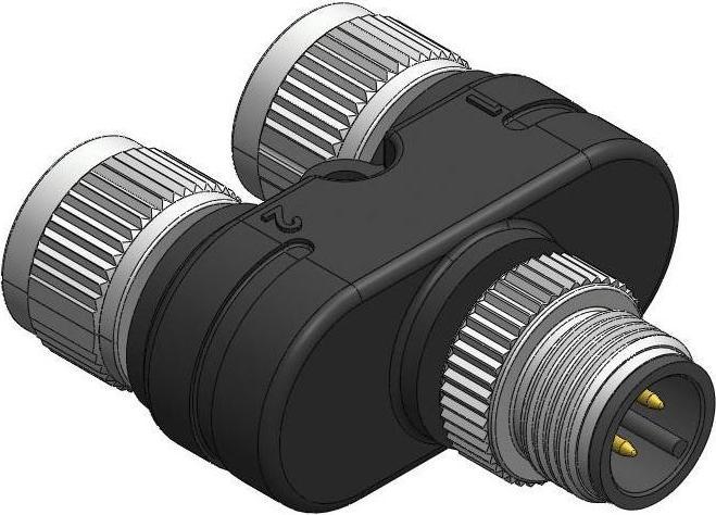 Produktbild RS PRO Y-SPLITTER I/P M12 MALE 4 PIN, O/P 2X M1