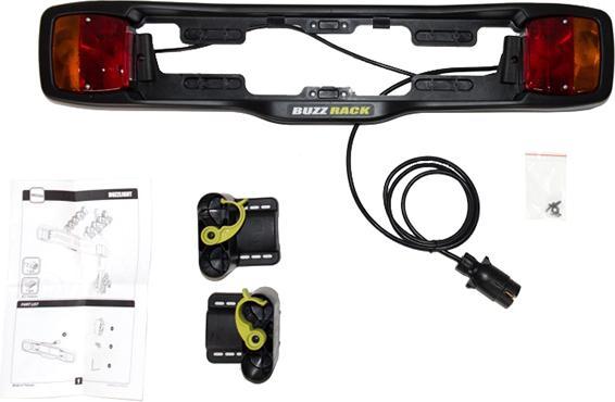 BuzzRack Kit éclairage et porte plaque BUZZ RACK Light KIT (Schwarz)