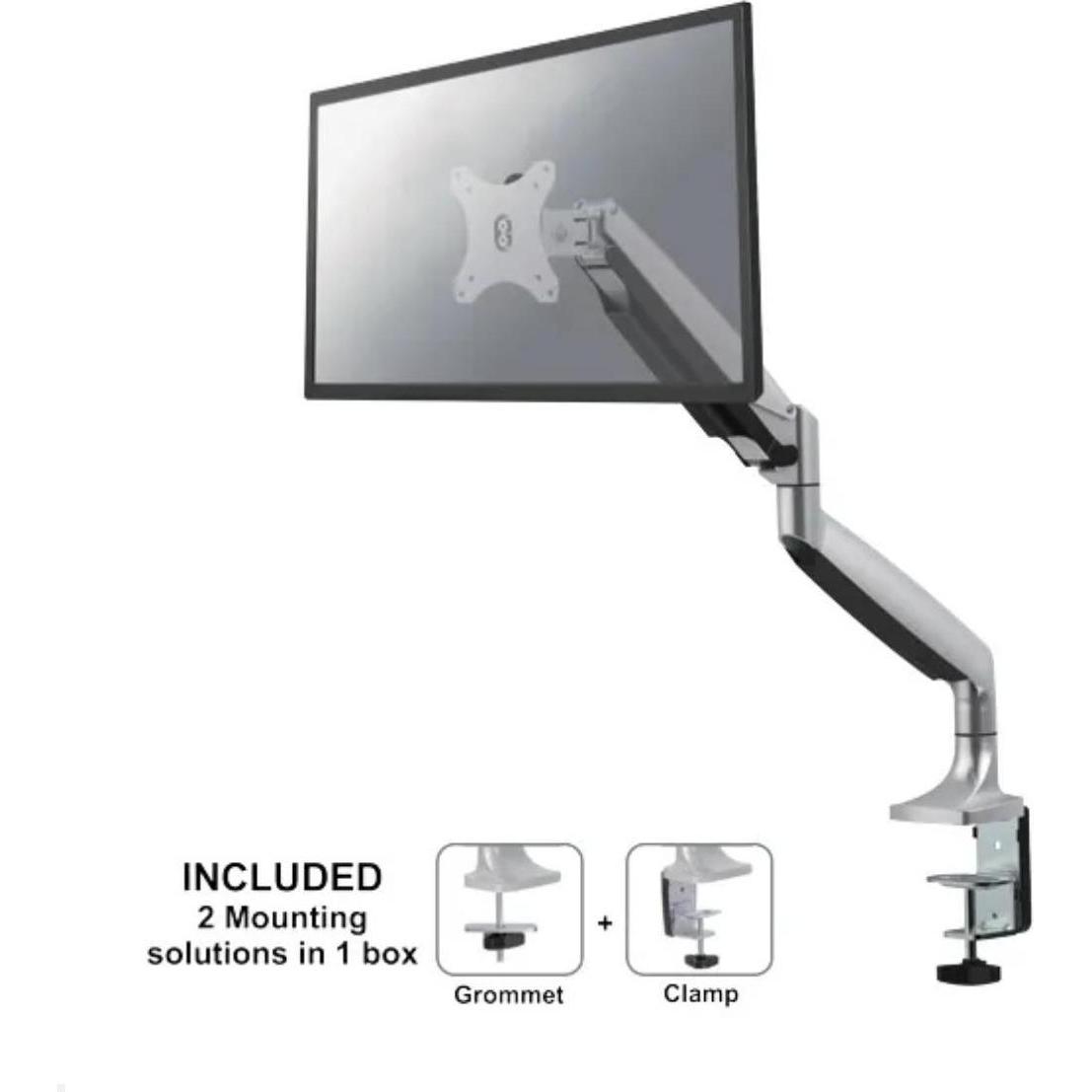Neomounts FlachbildschirmTischhalterung (Tisch, 32"), Monitor Halterung, Silber