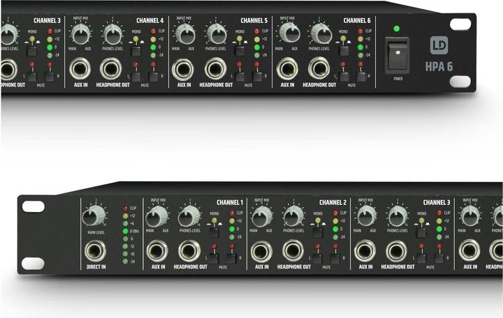 Actual product image LD Systems HPA 6 19" headphone amplifier
