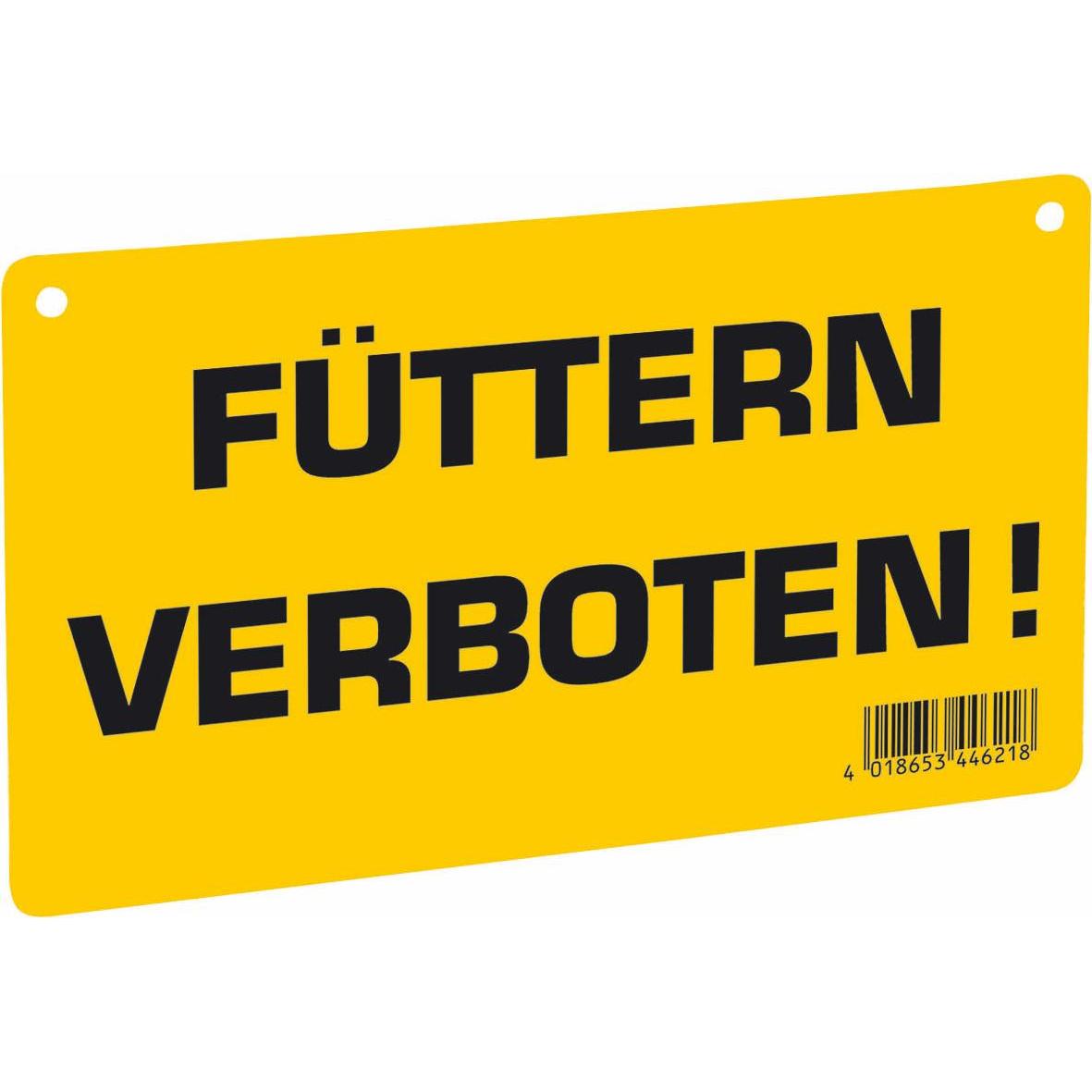 AKO, Sicherheitskennzeichnung, Warnschild – Füttern verboten!