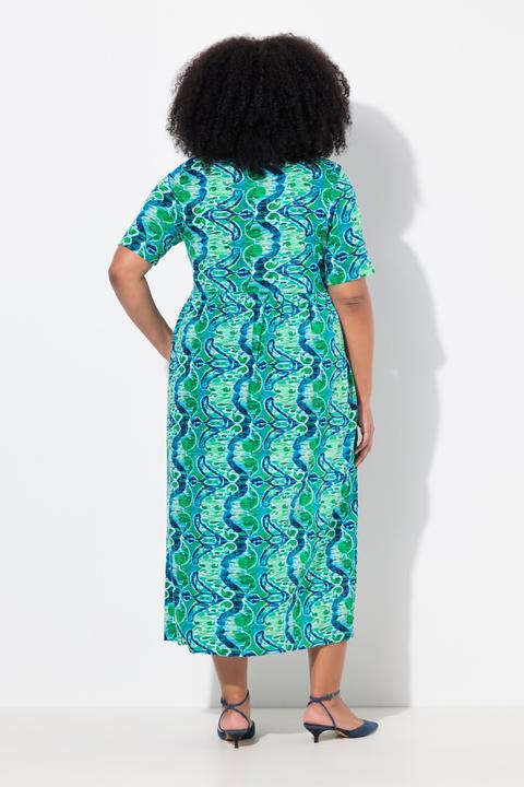 Produktbild Ulla Popken Maxikleid, Zipper, A-Linie, Tunika-Ausschnitt, Halbarm (58)