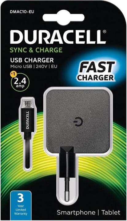 Actual product image Duracell 2.4A Phone/Tablet Wall Charger (1 pcs.)