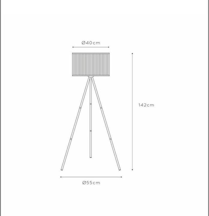 Actual product image Lucide TAGALOG - Floor Lamp - Ø 60 cm - 1xE27 - Black 21729/81/30 (E27)