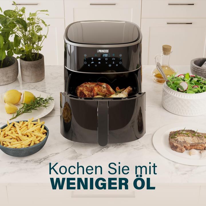 Produktbild Princess 01.182244.01.001 Fritteuse Single 6 L Unabhängig 1500 W Heissluftfritteuse Schwarz