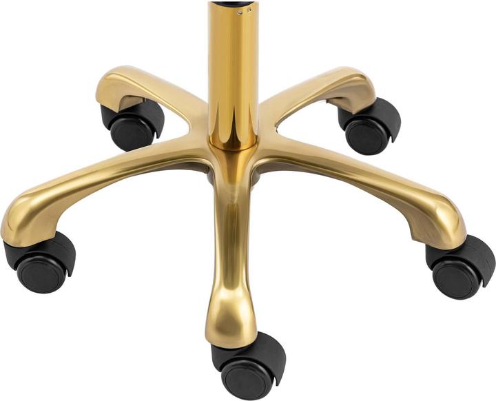 Produktbild Physa Rollhocker höhenverstellbar Friseurhocker 150 kg 51 - 66 cm Beige / Golden