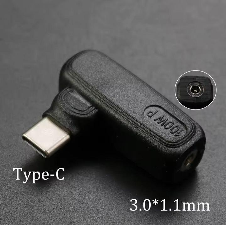 Produktbild PowerGuard L-Shape DC 3.0 x 1.1 mm auf USB-C Ladeadapter PD 100W (100 W)