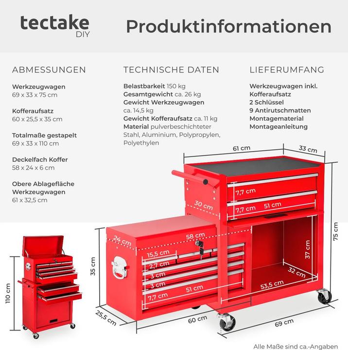 Actual product image tectake Tool trolley (1x)