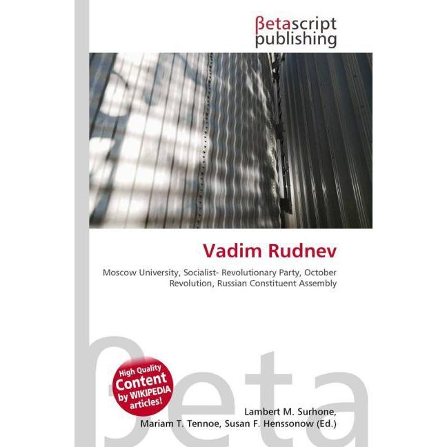 Vadim Rudnev, Fachbücher von Lambert M. Surhone, Miriam T. Timpledon, Susan F. Marseken