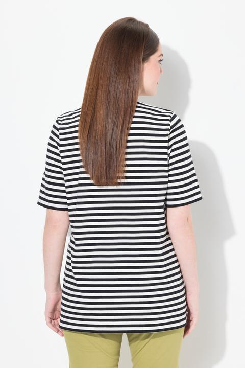 Actual product image Ulla Popken 2 Pack Eco Cotton Striped Tees (58)