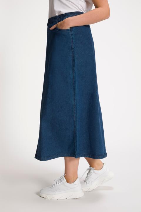 Produktbild Ulla Popken Jeans-Rock, ausgestellt, Elastikbund (58)